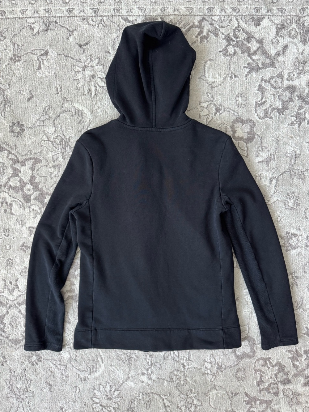 James Perse 100% Cotton Black Asymmetrical Full Zip  Hoodie - Size 2/M - Picture 4 of 6